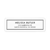 Étiquette minimaliste moderne (Devant)