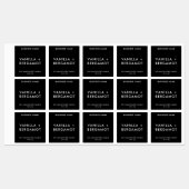 Étiquette minimaliste moderne à bougie noire (Feuille)