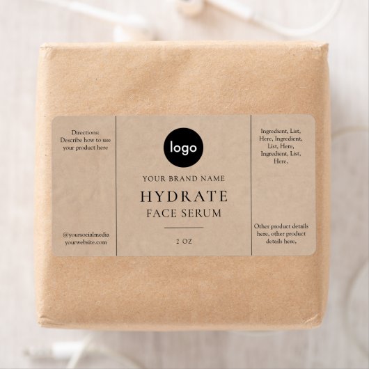 Étiquette minimaliste moderne face (En situation)