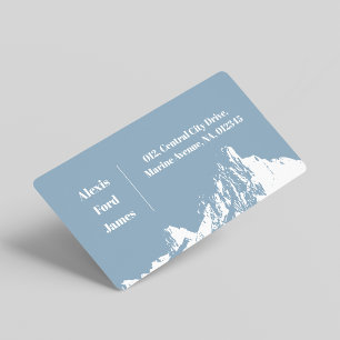 Étiquette Minimaliste moderne Mountain Icy Blue