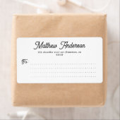 Étiquette Minimaliste Moderne Simple Courrier Entreprise Exp (En situation)
