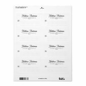 Étiquette Minimaliste Moderne Simple Courrier Entreprise Exp (Feuille entière)