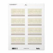 Étiquette Minimaliste moderne | Taupe Tons Terre (Feuille entière)