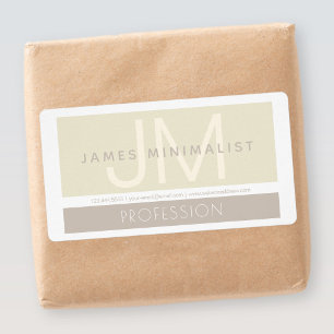 Étiquette Minimaliste moderne   Taupe Tons Terre