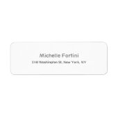 Étiquette Minimaliste personnel et moderne exclusif (Devant)