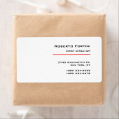 Étiquette Minimaliste rouge clair moderne (En situation)