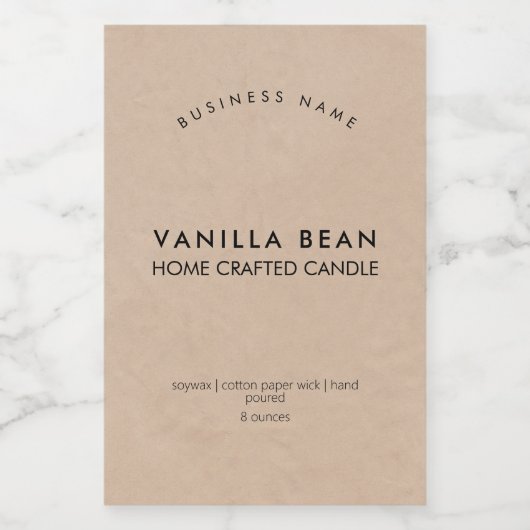 Étiquette minimaliste Rustique Kraft (Étiquettes simples)