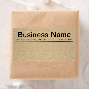 Étiquette Minimaliste Rustique Kraft Small Business Expéditi