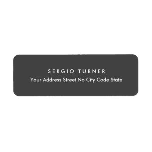 Étiquette Minimaliste tendance Professional Dark Grey
