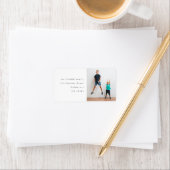 Étiquette Minimum Fun Kids Photo Return Adresse (En situation)