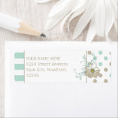 Étiquette MINT BISQUE POINTS STRIPES Adresse de retour (En situation)