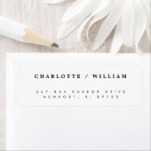 Étiquette Minuscule Mariage de typographie moderne Adresse d (En situation)