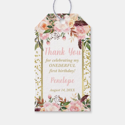 Étiquette Miss ONEderful Favor (Devant)