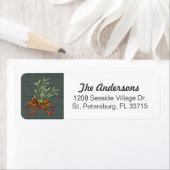 Étiquette Mistletoe Festif et ruban (En situation)