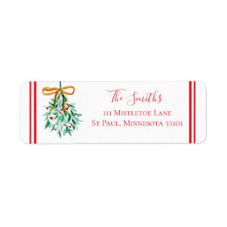 Étiquette Mistletoe Return Address Labels