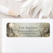 Étiquette Misty Forest Light Adresse de retour (En situation)