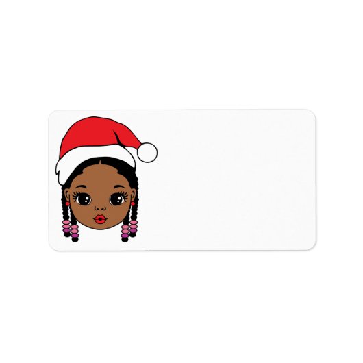 Étiquette Mme Black Père Noël Melanin Noël Claus Hommes (Devant)