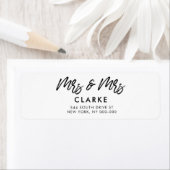 Étiquette Mme et Mme lesbienne mariage moderne adresse de re (En situation)