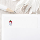 Étiquette Mme Père Noël Labradoodle (En situation)