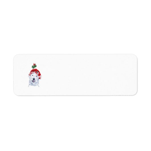 Étiquette Mme Père Noël Labradoodle (Devant)