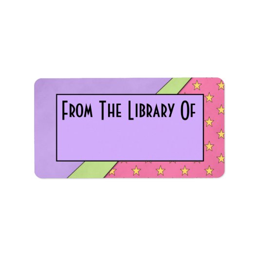 Étiquette Mod Style Lecture Bibliothèque De Boite Cadeau (Devant)