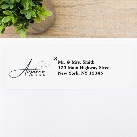 Étiquette Mode avion, Voyage, Script minimal, Aviation