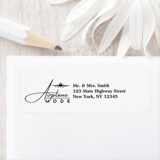 Étiquette Mode avion, Voyage, Script minimal, Aviation (En situation)
