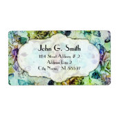 Étiquette Mode colorée Rose rustique (Devant)