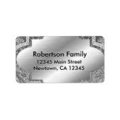 Étiquette Modèle argenté (Devant)