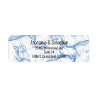 Étiquette Modèle Arrière - plan Blue Smokey Mist
