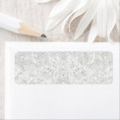 Étiquette Modèle - Arrière - plan de dentelle blanche (En situation)