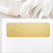 Étiquette Modèle blanc Gold Faux Foil Adresse postale (En situation)