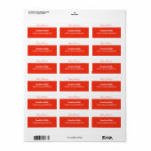 Étiquette Modèle blanc rouge Script Joyeux Noël Adresse (Feuille entière)