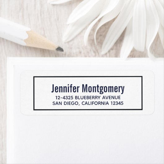 Étiquette modèle d'adresse simple (En situation)