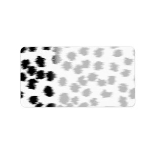 Étiquette Modèle dalmatien noir et blanc d'impression