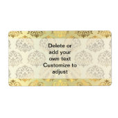 Étiquette Modèle damé or (Devant)