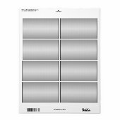 Étiquette Modèle d'argent doux (Feuille entière)