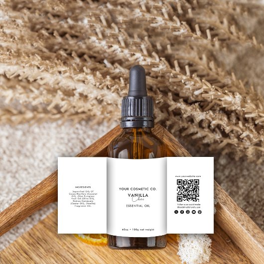 Étiquette Modèle d'autocollant de produit cosmétique pour bo