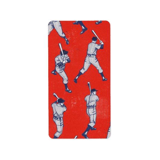 Étiquette Modèle de baseball vintage (Devant)