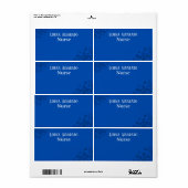 Étiquette Modèle de carte de visite d'infirmière professionn (Feuille entière)