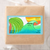 Étiquette Modèle de carte de visite Sun and Surf (En situation)