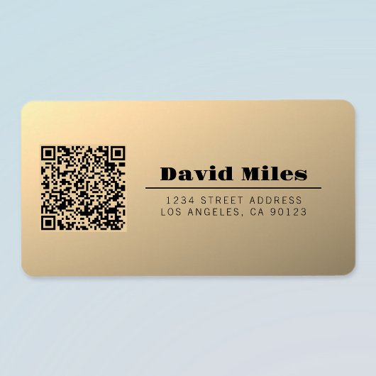 Étiquette Modèle de code QR immédiatement modifiable | Or Fa