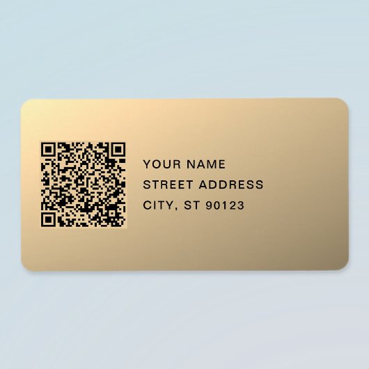 Étiquette Modèle de code QR immédiatement modifiable | Or Fa