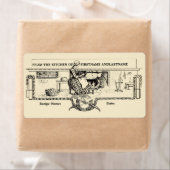 Étiquette Modèle de cuisine vintage (En situation)