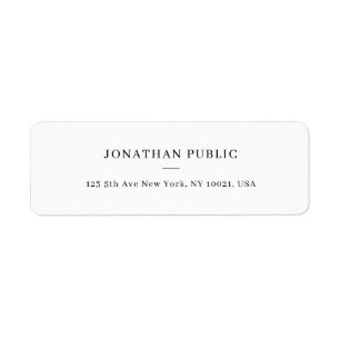 Étiquette Modèle de design minimaliste moderne Adresse de re