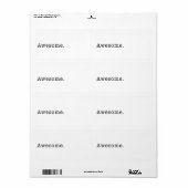 Étiquette Modèle de devis incroyable en noir et blanc (Feuille entière)