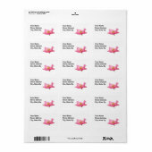 Étiquette Modèle de la frontière du Pape Rose (Feuille entière)