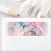 Étiquette Modèle de mandala blanc blanc Whimsical (En situation)