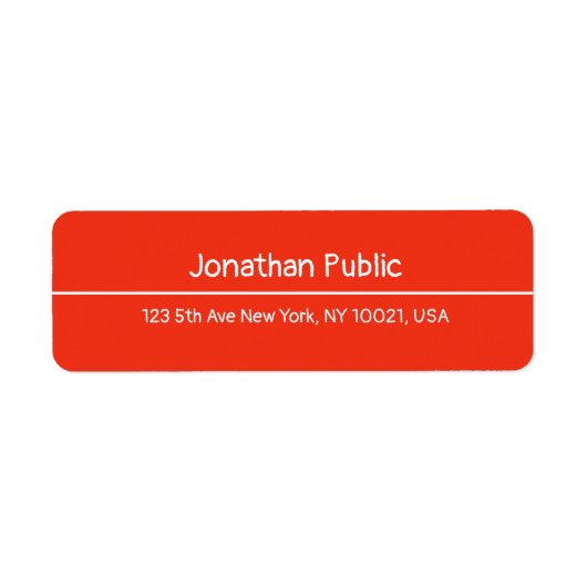 Étiquette Modèle de Noël rouge manuscrit Adresse de retour (Devant)