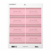 Étiquette Modèle de nom de script d'écriture manuscrite Rose (Feuille entière)
